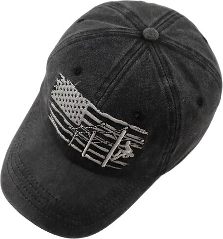 Lineman Gifts for Men, Adjustable Vintage Cotton Embroidered Electrician Dad Hat in Kuwait