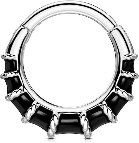 OUFER 316L حلقات الحاجز الفولاذية الجراحية ، 16G DAITH SEPTUM JEWERCY JOWNEDRY ، SPISTER SCRIPTING HELIX DIATH أقراط للنساء MEN-8MM in Saudi Arabia