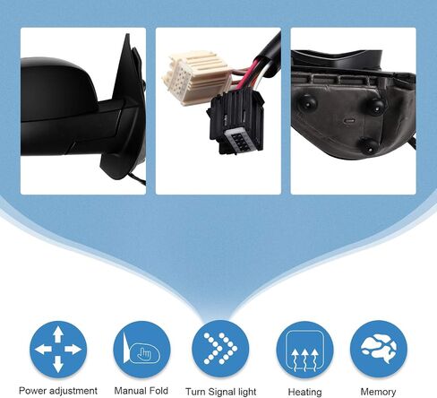 يعكس سائق ECCPP وجانب الركاب إشارة الذاكرة المدفأة مناسبة ل CHEVY من أجل GMC Pickup SUV 2008-2013 لـ CHEVY SILVERADO جميع الطرز in Saudi Arabia