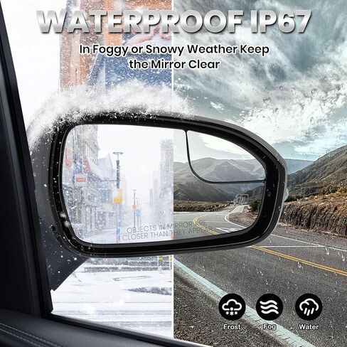 Driver Side Mirror Compatible with Ford Fusion 2013-2016 Sedan S SE SE Hybrid, Heated, with Turn Signal, Puddle Light, Blind Spot, Manual Folding, Power Mirrors Replace ‎DS7Z17683BA (Left White) in Kuwait