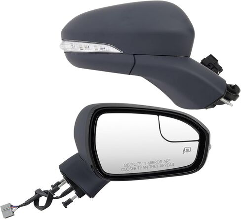 Driver Side Mirror Compatible with Ford Fusion 2013-2016 Sedan S SE SE Hybrid, Heated, with Turn Signal, Puddle Light, Blind Spot, Manual Folding, Power Mirrors Replace ‎DS7Z17683BA (Left White) in Kuwait
