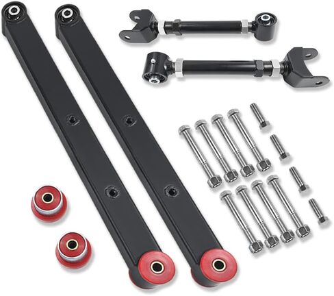 For Oldsmobile Cutlass Chevrolet El Camino Pontiac Grand Prix Buick Regal 1978-1988 Upper and Lower Rear Trailing Arms Set Black in Kuwait