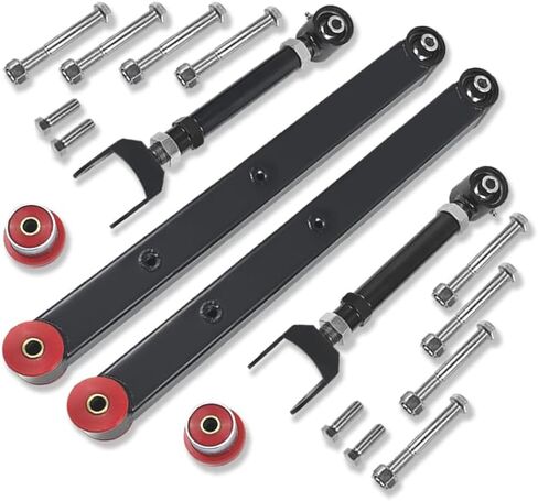 For Oldsmobile Cutlass Chevrolet El Camino Pontiac Grand Prix Buick Regal 1978-1988 Upper and Lower Rear Trailing Arms Set Black in Kuwait