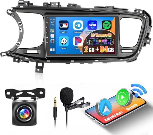 8 Core 4G+64G Inefala for Kia Optima K5 2013-2015 Android 13 Car Stereo Radio with Wireless Carplay & Android Auto, 9" Touchscreen with WiFi GPS BT DSP 4G Antenna FM/RDS/AM Backup Camera Mic in Kuwait