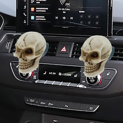 Skull Car Air Fresheners Cute Cool Funny Air Conditioning Vent Perfume Diffuser Decoration Interior Car Accessories 2 pcs in Kuwait