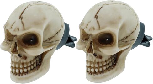 Skull Car Air Fresheners Cute Cool Funny Air Conditioning Vent Perfume Diffuser Decoration Interior Car Accessories 2 pcs in Kuwait