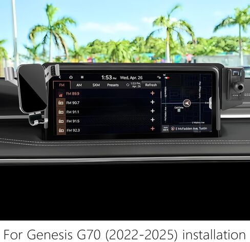 Car Phone Holder for Genesis GV70 2022-2025, GV80 2021-2024, G80 2021-2024 Auto Interior Accessories, Best Cell Phones Mount, Cellphone Mobile Cradle, Charging Screen Stand in Saudi Arabia