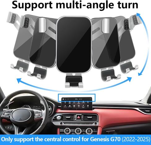 Car Phone Holder for Genesis GV70 2022-2025, GV80 2021-2024, G80 2021-2024 Auto Interior Accessories, Best Cell Phones Mount, Cellphone Mobile Cradle, Charging Screen Stand in Saudi Arabia