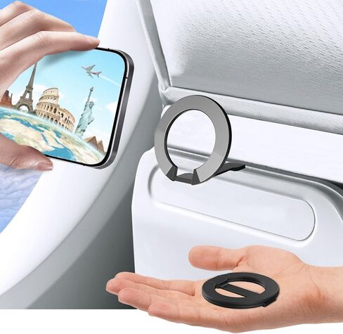 Mini Airplane Magnetic Phone Holder, MagSafe Compatible Magnetic Travel Phone Mount, Must-Have Flight Accessories, Travel Essentials in Saudi Arabia