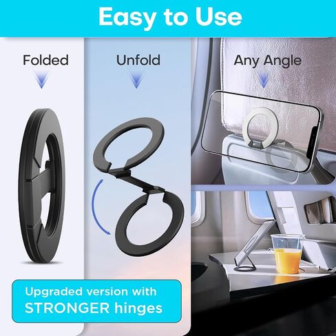 Mini Airplane Magnetic Phone Holder, MagSafe Compatible Magnetic Travel Phone Mount, Must-Have Flight Accessories, Travel Essentials in Saudi Arabia