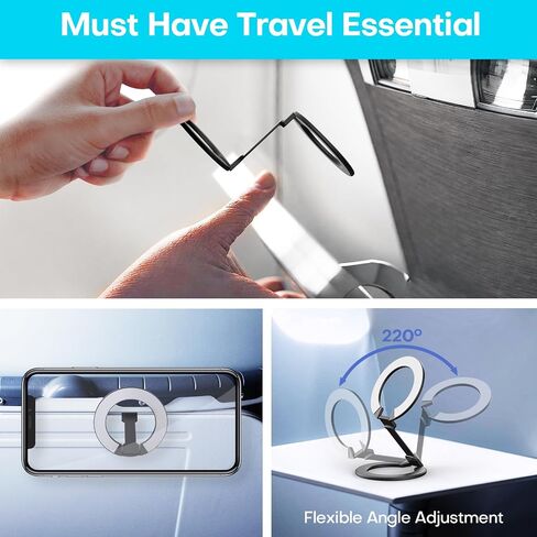 Mini Airplane Magnetic Phone Holder, MagSafe Compatible Magnetic Travel Phone Mount, Must-Have Flight Accessories, Travel Essentials in Saudi Arabia