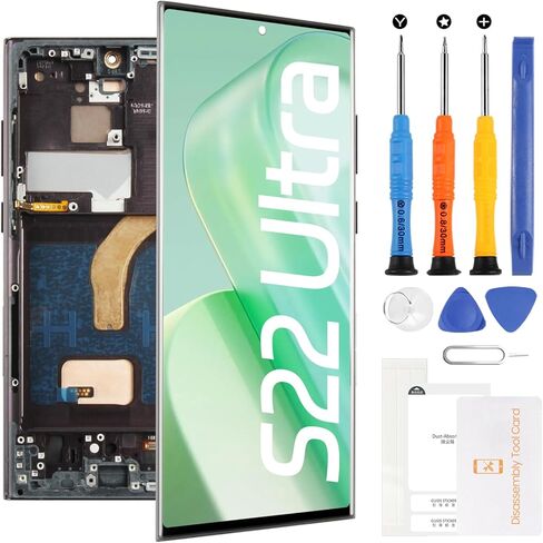 [for US Version] Incell for Samsung Galaxy S22 Ultra Screen Replacement SM-S908B SM-S908U SM-S908A LCD Display Touch Digitizer Assembly(Burgundy,Not Fingerprint) in Saudi Arabia
