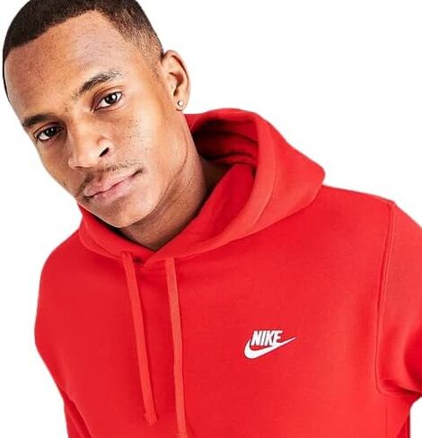 Nike Mens Club Swoosh Hoody, White, X-Large in Saudi Arabia
