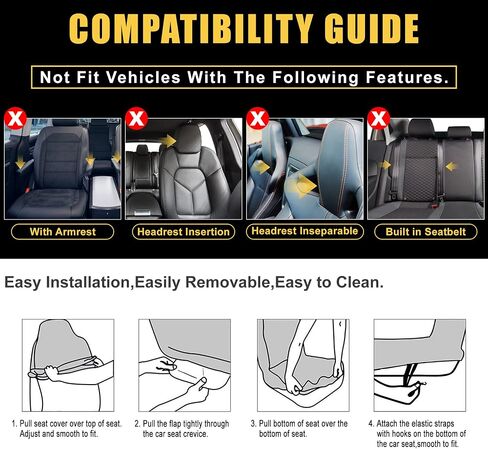 X AutoHaux 4pcs مقعد السيارة الداخلي العالمي يغطي غطاء الراحة في الرأس قابلة للغسل مسطح البوليستر إسفنجة أغطية مقعد السيارة مناسبة لشاحنات السيارات وسيارات الدفع الرباعي باللون الأسود الأحمر in Saudi Arabia