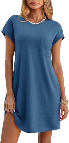 Wenrine Womens Summer T Shirt فستان غير رسمي in Kuwait