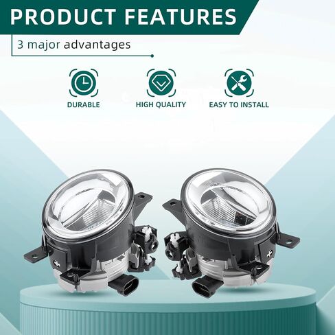 AUTOKAY New Front LED Fog Lights Lamps Pair Fits for Infiniti Q50 Q60 2018 2019 2020 2021 2022 in Saudi Arabia