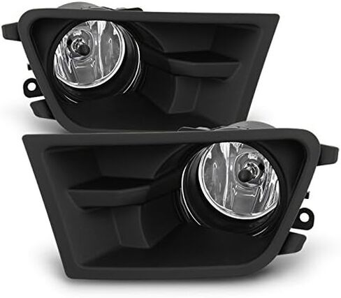 AKKON - For 10-12 Ford Mustang Black Bezel Clear Lens Bumper Driving Fog Light W/Switch + Harness + Bulbs in Saudi Arabia