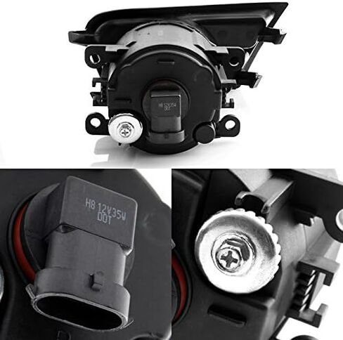 AKKON - For 10-12 Ford Mustang Black Bezel Clear Lens Bumper Driving Fog Light W/Switch + Harness + Bulbs in Saudi Arabia