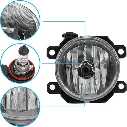 HECASA زوج الضباب ضوء متوافق مع 2013-2021 Subaru Crosstrek Forester Impreza Legacy WRX STI بديل لـ SU2592126 SU2593126 LAMP LAMP W/LENS LENS CLEAR in Saudi Arabia