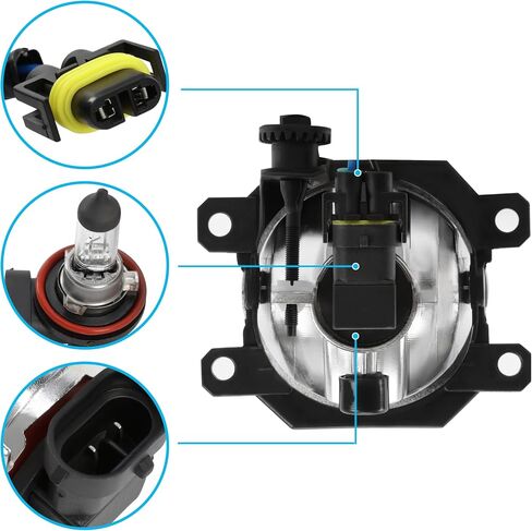 HECASA زوج الضباب ضوء متوافق مع 2013-2021 Subaru Crosstrek Forester Impreza Legacy WRX STI بديل لـ SU2592126 SU2593126 LAMP LAMP W/LENS LENS CLEAR in Saudi Arabia