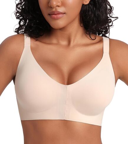 HACI Seamless Front Closure Posture Bra for Women,Wireless Smooth X-Back Support Bra in Kuwait