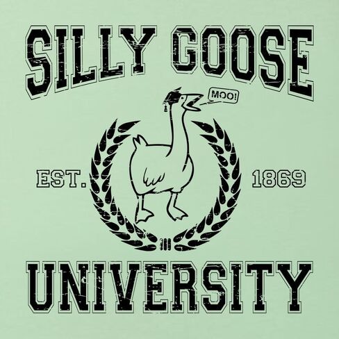 Go All Out Silly Goose University Funny Novelty Gift Idea Women V Neck T-Shirt in Kuwait
