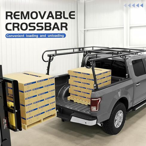 KUAFU Adjustable Truck Ladder Rack 1000lbs Weight Capacity 55-1/8"(W) x 139-5/8"(L) x 32-1/4"(H) Heavy Duty Steel Lumber Utility Kayak Rack-(2 Package) in Saudi Arabia