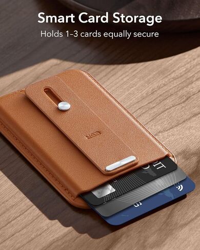 ESR for MagSafe Wallet, 5-Card Holder, Magnetic Wallet for iPhone, Phone Wallet with 3,200 g Magnetic Strength, Vegan Leather, Slim Wallet for iPhone 16/15/14/13/12 Series, Not for 13/12 Mini, Black in Saudi Arabia