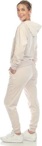white mark Women's 2-Piece Velour Tracksuit Jogger Outfit Activewear Set in Saudi Arabia