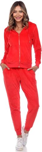 white mark Women's 2-Piece Velour Tracksuit Jogger Outfit Activewear Set in Saudi Arabia