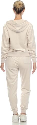 white mark Women's 2-Piece Velour Tracksuit Jogger Outfit Activewear Set in Saudi Arabia