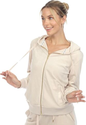 white mark Women's 2-Piece Velour Tracksuit Jogger Outfit Activewear Set in Saudi Arabia