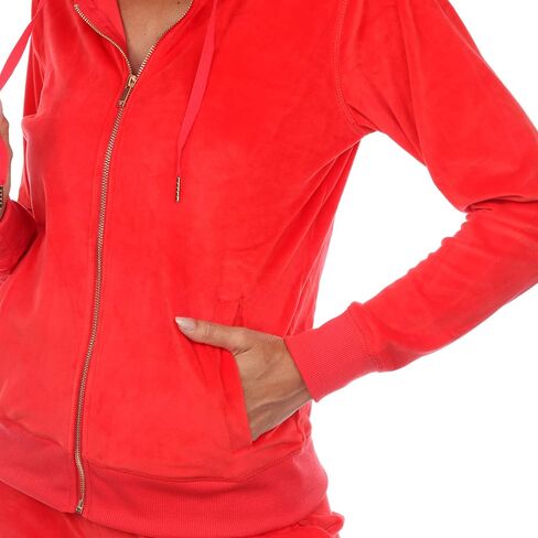 white mark Women's 2-Piece Velour Tracksuit Jogger Outfit Activewear Set in Saudi Arabia