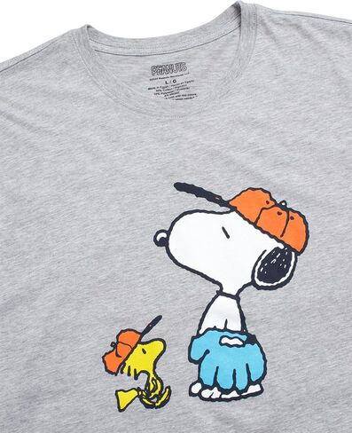 الفول السوداني Snoopy Womens و Mens الرسوم القمصان - Snoopy في جميع أنحاء طباعة طاقم الطاقم القصيرة جسيمة للجنسين للبالغين in Kuwait