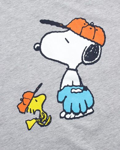 الفول السوداني Snoopy Womens و Mens الرسوم القمصان - Snoopy في جميع أنحاء طباعة طاقم الطاقم القصيرة جسيمة للجنسين للبالغين in Kuwait