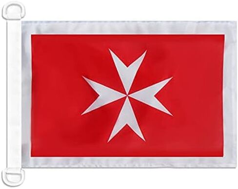Malta Civil Ensign NAUTICAL Flag 18'' x 12'' - Maltese merchant flags 30 x 45 cm - Banner 12x18 in for boat - AZ FLAG in Saudi Arabia