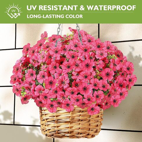 14 Bundles Artificial Grass UV Resistant for Patio Outdoors Fake Faux Silk Plants Realistic Plastic Grass Indoors Porch Window Home Decoration (14, Green Grasses) in Kuwait