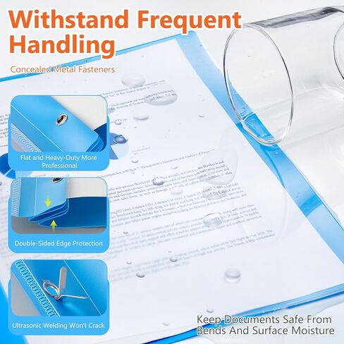 48 Pack Plastic Report Covers with 3 Prongs Presentation Folders Bulk, 100 Sheet Capacity, Clear Front Report Covers for Presentation Document Paper School Office Supplies(Colorful) in Kuwait