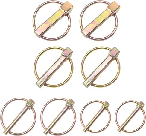 8pcs 7/16 "Lynch pin orgortment kit pins pins linch pins 3 point dinist dins for tractors tructs trucks for mowers m-128-8 pcs in Kuwait