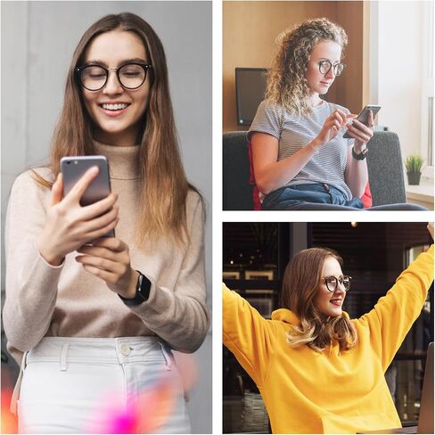 Round Bifocal Progressive Multifocal Reading Glasses for Women Men Fashion Multifocus Readers Anti Blue Light in Kuwait
