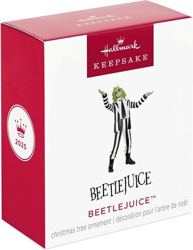 Hallmark Hallmark 1.5 "Mini Christmas Ornament 2025 ، Beetlejuice ، هدايا الأفلام in Saudi Arabia