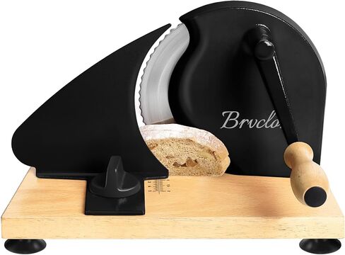Manual Bread Slicer for Homemade Sourdough Bread, Adjustable Thickness, Evenly Slicing, Hand Crank Bread Slicer with Scale Line and Suction Cup, Sharp Blade, Suitable for Sourdough, Crusty Bread, Etc in Kuwait