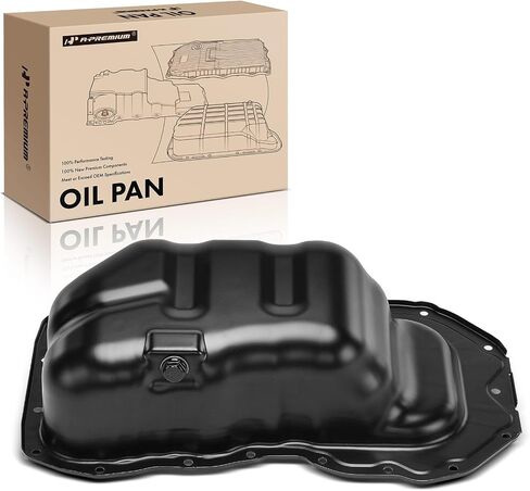 A-Premium Engine Oil Pan Sump with Drain Plug Compatible with Mazda 3 2012 2013, 2.0L, Replaces PE0710400A in Saudi Arabia