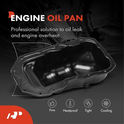 A-Premium Engine Oil Pan Sump with Drain Plug Compatible with Mazda 3 2012 2013, 2.0L, Replaces PE0710400A in Saudi Arabia