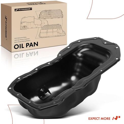 A-Premium Engine Oil Pan Sump with Drain Plug Compatible with Mazda 3 2012 2013, 2.0L, Replaces PE0710400A in Saudi Arabia