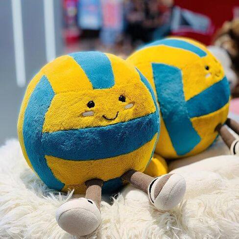 Cute Volleyball Plush Volleyball Gift Stuff Soft Sports Throw Pillow in Saudi Arabia