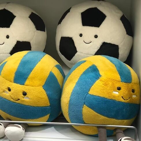 Cute Volleyball Plush Volleyball Gift Stuff Soft Sports Throw Pillow in Saudi Arabia