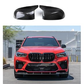 M Style Real Carbon Fiber Wing Mirror Cover Caps Replacement for BMW X5 F15 X6 F16 X3 F25 X4 F26 Accessories,2PCS M Performance Horn Sport Side View Mirror Housings in Saudi Arabia