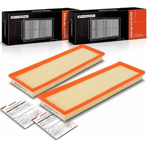 A-Premium 2-PC Engine Air Filter Compatible with Volkswagen Beetle, Golf, Jetta, Passat, Rabbit, 2005-2015, L5 2.5L, Flexible Panel, Replace# 07K129620 in Saudi Arabia