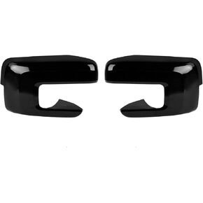 Door Side Mirror Covers with Turn Signal Hole Compatible with 2021-2024 2025 Ford F150 F-150 Pickup Accessories Left Right Side View Mirror Caps Trims, Black in Kuwait